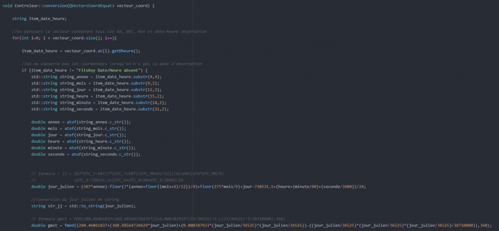 Début de la fonction de conversion par le contrôleur 